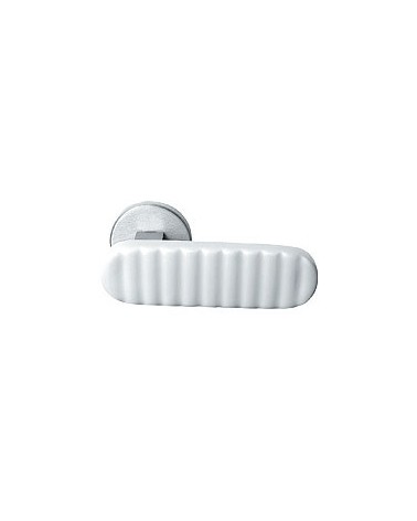 White porcelain door handle Merigous Delo Lido Cannelé - designer handle