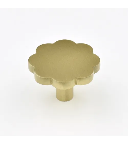 Brass Flower 08 furniture knob designer handle