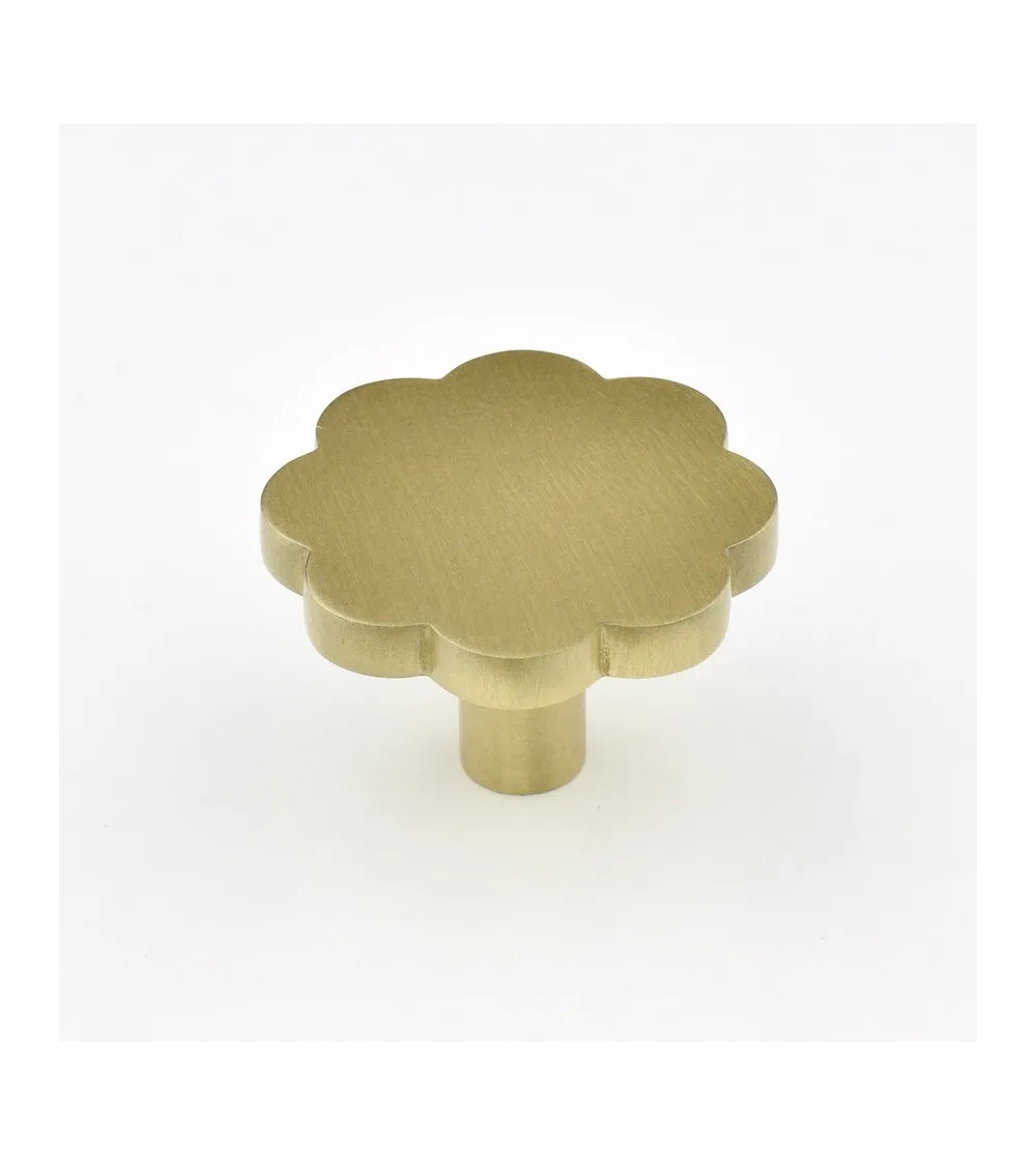 Brass Flower 08 furniture knob designer handle