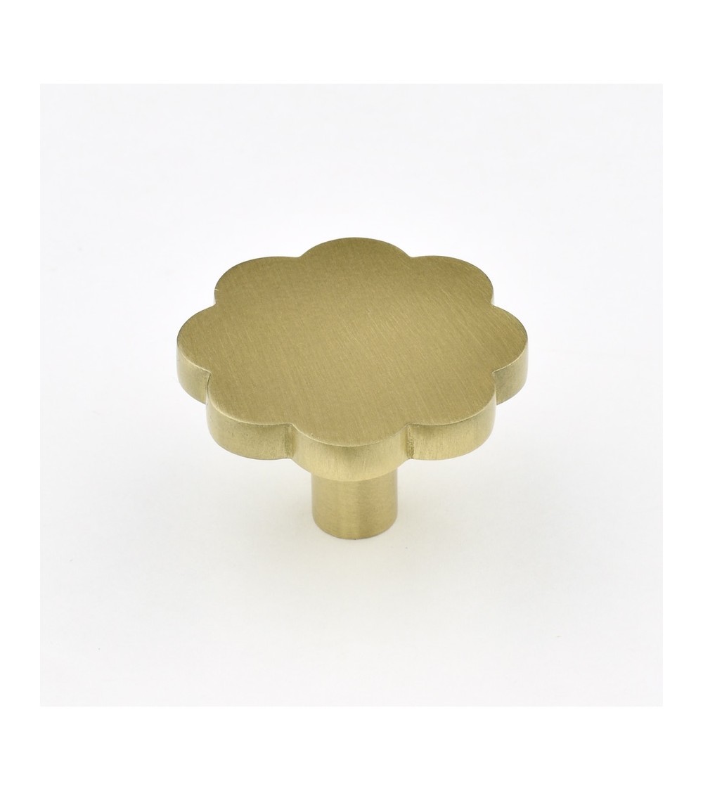 Brass Flower 08 furniture knob designer handle