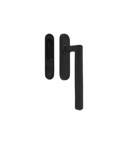 Window handle for sliding bay in raw bronze - designer handle