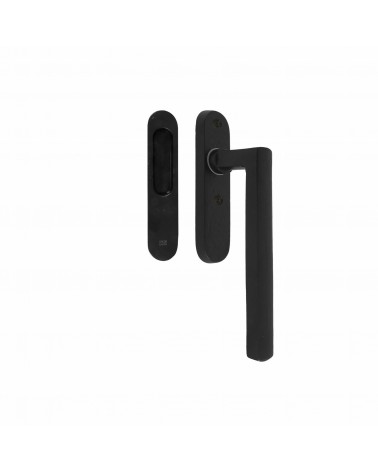 Window handle for sliding bay in raw bronze - designer handle