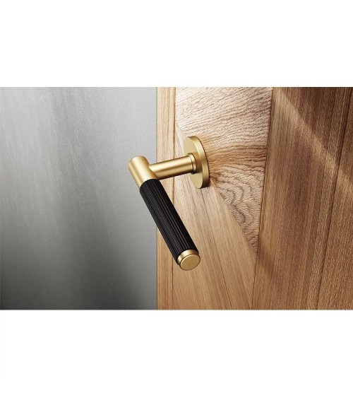 Slim two-tone door handles gold and black design handle