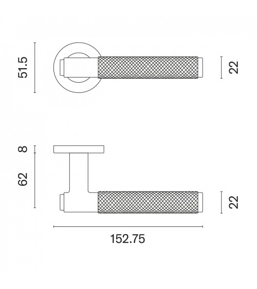 Black Sterk OVAL 1741 door handle design handle