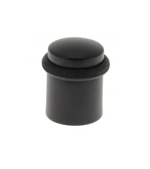 Black zamak screw-on door stop - model 822 - designer handle