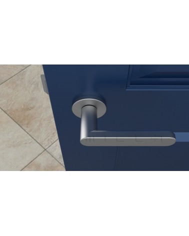 ALORA door handle designer handle colour 3 top view mounted on a door