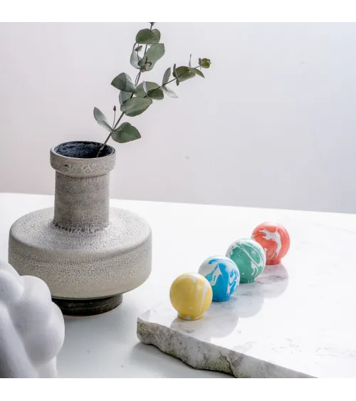 Azure Blue beech wood furniture knob designer handle