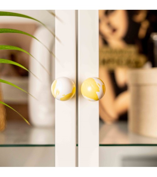 Yellow beech wood furniture knob design handle