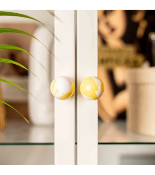 Yellow beech wood furniture knob design handle