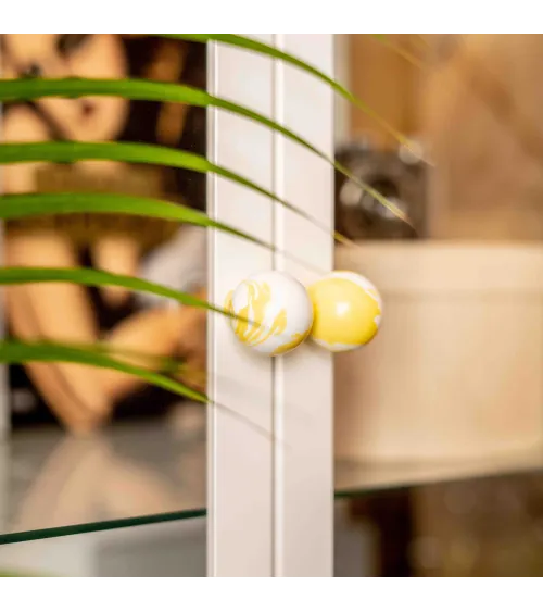 Yellow beech wood furniture knob design handle