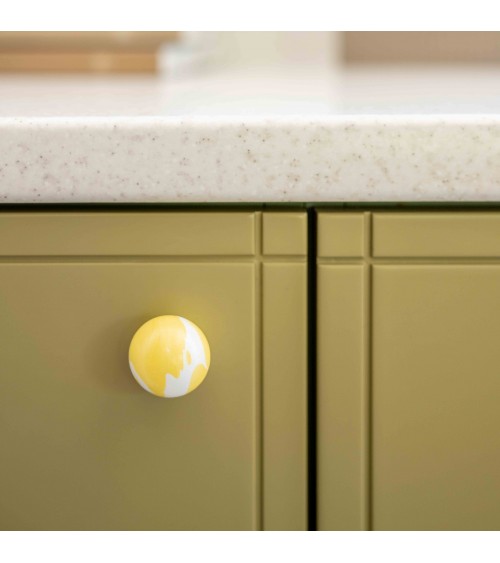 Yellow beech wood furniture knob design handle