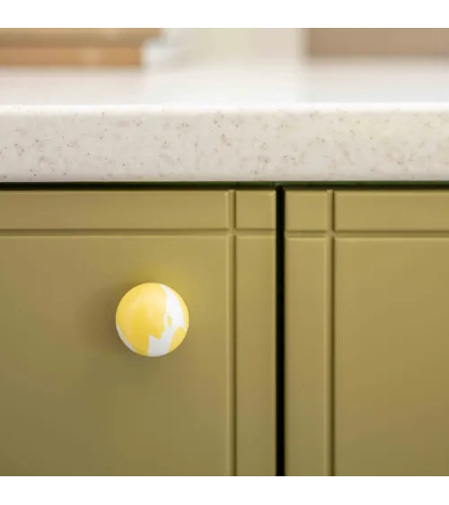 Yellow beech wood furniture knob design handle