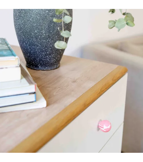 Pink beech wood furniture knob design handle