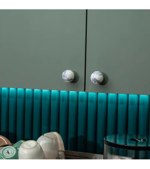 Lavender beech wood furniture knob design handle