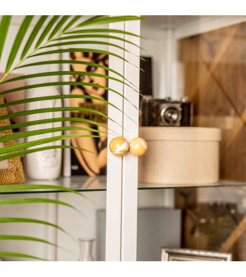 Orange beech wood furniture knob design handle