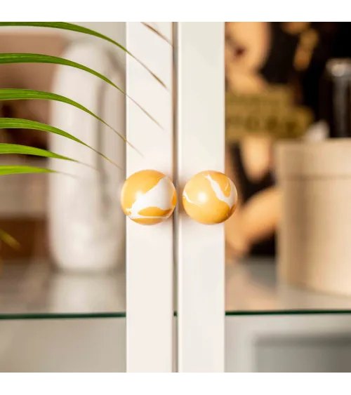 Orange beech wood furniture knob design handle