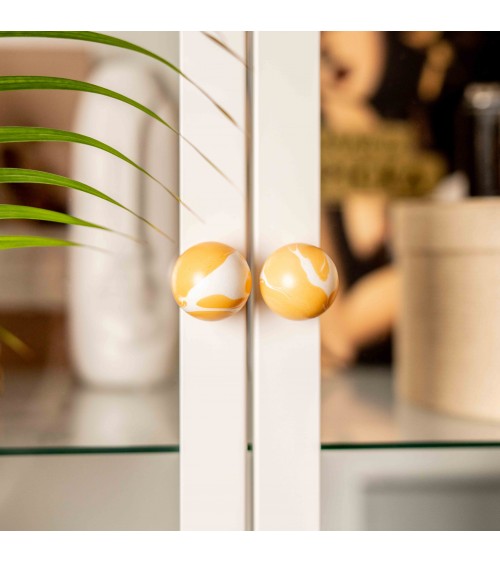 Orange beech wood furniture knob design handle