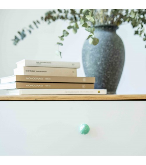 Rich green beech wood furniture knob design handle