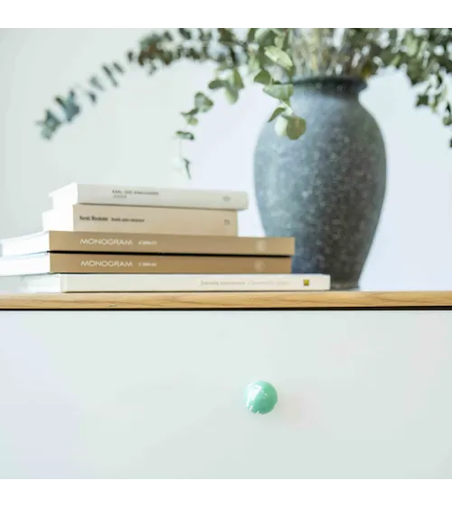 Rich green beech wood furniture knob design handle