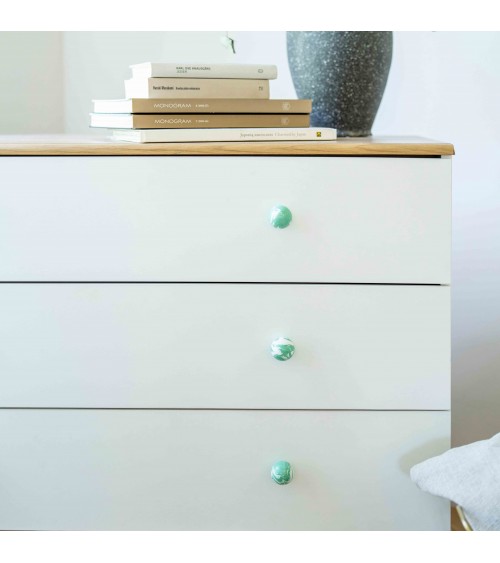 Rich green beech wood furniture knob design handle