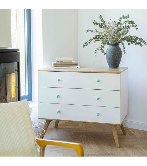 Rich green beech wood furniture knob design handle