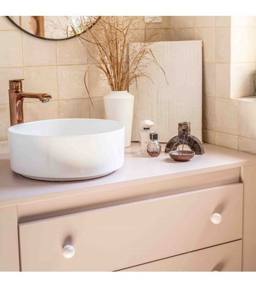 Rose taupe beech wood furniture knob design handle