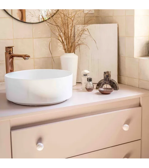Rose taupe beech wood furniture knob design handle