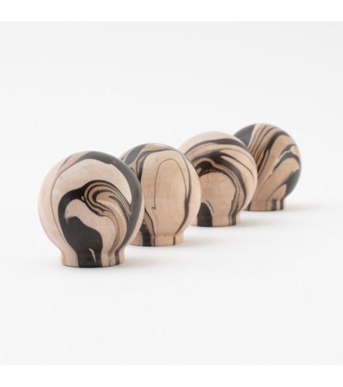 Black chino beech wood furniture knob design handle