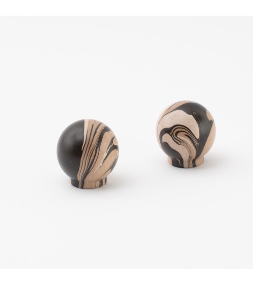Black chino beech wood furniture knob design handle