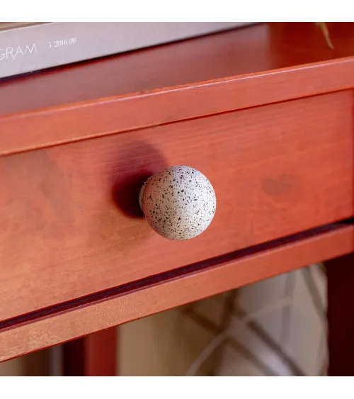 White/black mix beech wood furniture knob design handle