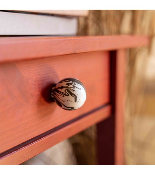 Black beech wood furniture knob design handle