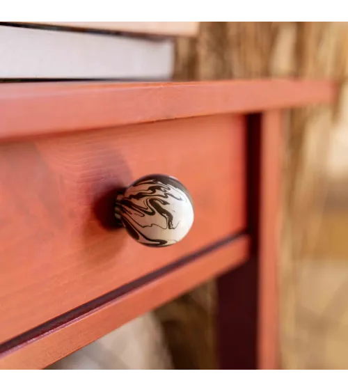 Black beech wood furniture knob design handle
