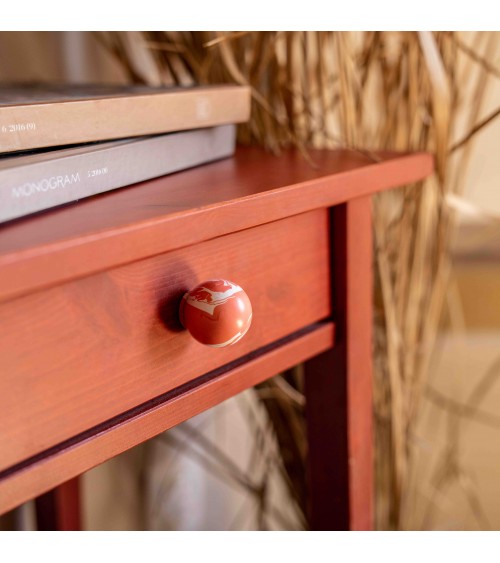 Cherry red beech wood furniture knob design handle