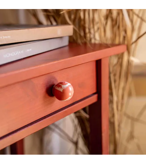 Cherry red beech wood furniture knob design handle