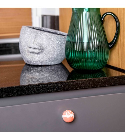 Cherry red beech wood furniture knob design handle