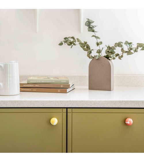 Cherry red beech wood furniture knob design handle
