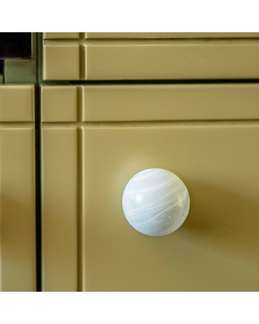 Mistel beech wood furniture knob design handle front view mounted on furniture