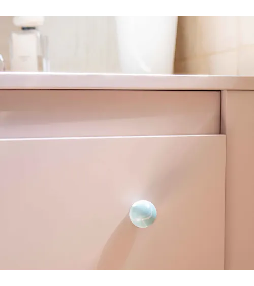Grey blue beech wood furniture knob design handle