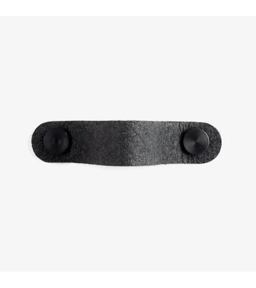 Black Furniture Handle in Pineapple Leather - designer handle