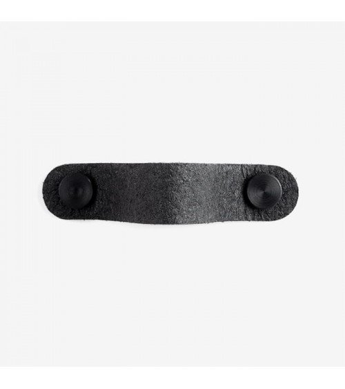 Black Furniture Handle in Pineapple Leather - designer handle