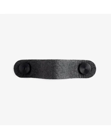 Black Furniture Handle in Pineapple Leather - designer handle