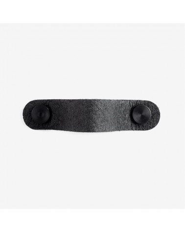 Black Furniture Handle in Pineapple Leather - designer handle