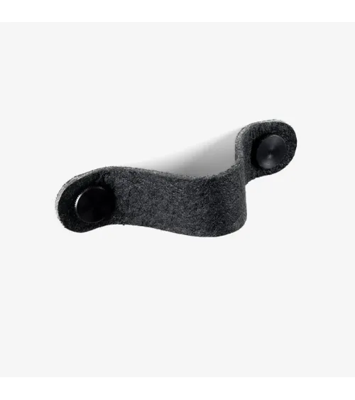 Black Furniture Handle in Pineapple Leather - designer handle