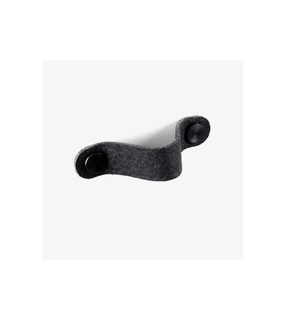 Black Furniture Handle in Pineapple Leather - designer handle