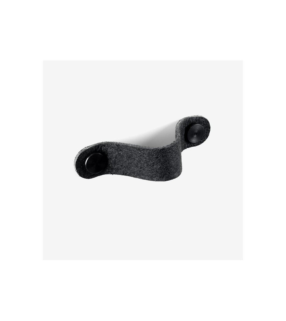 Black Furniture Handle in Pineapple Leather - designer handle