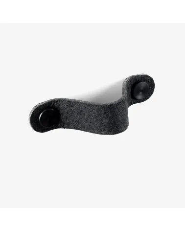 Black Furniture Handle in Pineapple Leather - designer handle