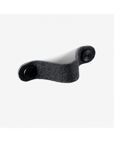 Black Furniture Handle in Pineapple Leather - designer handle