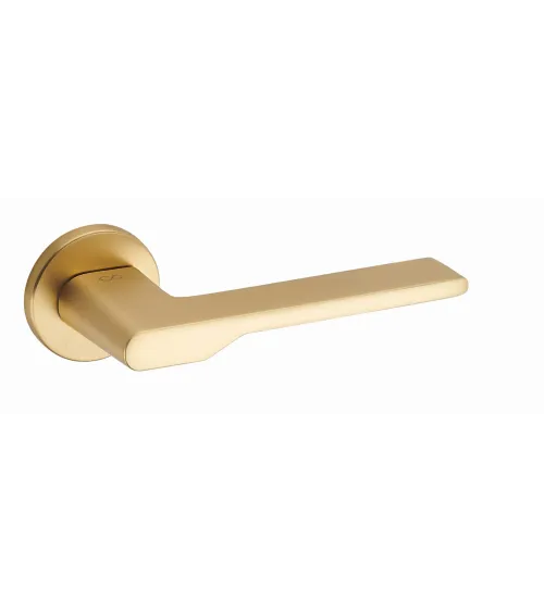 Satin Gold Door Handle Line TORO Round - designer handle