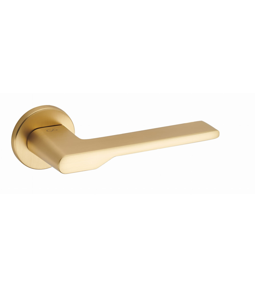 Satin Gold Door Handle Line TORO Round - designer handle