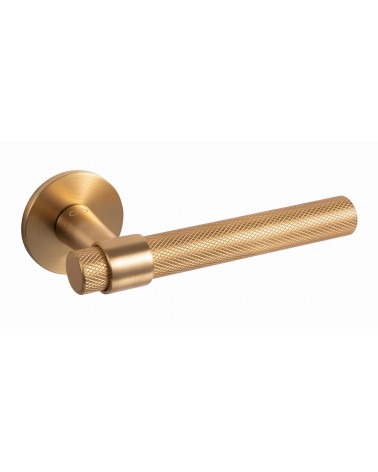 Satin Gold Door Handle Line GHOST Round - designer handle
